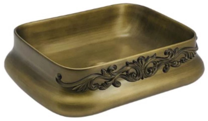 Antik Gold Çanak Lavabo Banyo Seramik Lavabo 46x35x14 Ölçü