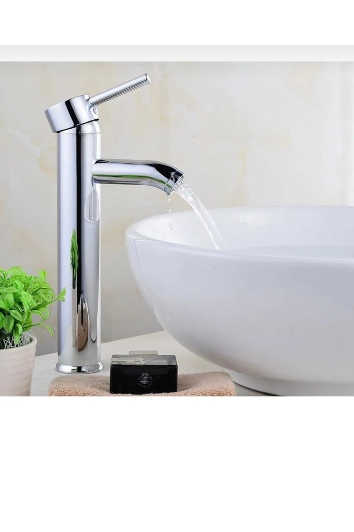 Çanak Lavabo Bataryası Gümüş Lavabo Bataryası Yüksek Çanak Lavabo Musluğu Garantili Modern Tasarım